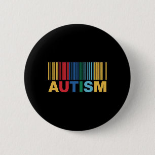 Autism Byrcode Awareness Inclusion Artwork  6 Cm Round Badge