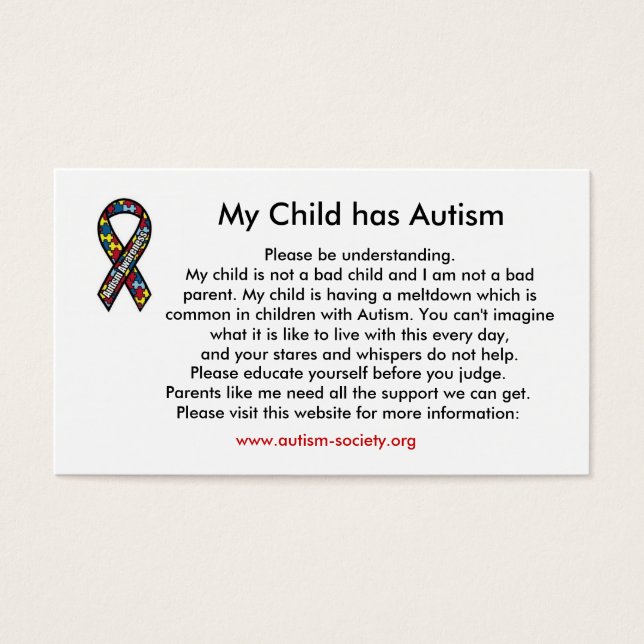 Autism cards (Front)