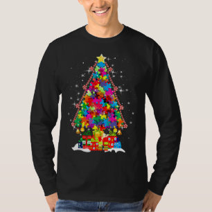 Autism Christmas Tree Autism Awareness T-Shirt