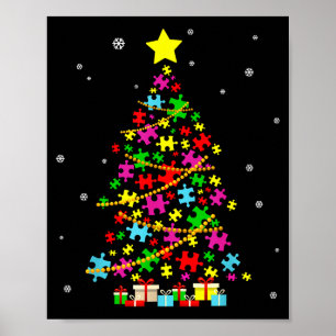 Autism Christmas Tree Autism Christmas Poster