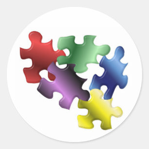 Autism Classic Round Sticker
