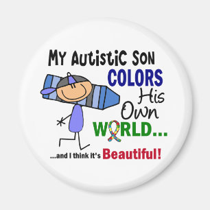 Autism COLORS HIS OWN WORLD Son Magnet