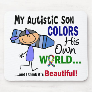 Autism COLORS HIS OWN WORLD Son Mouse Pad