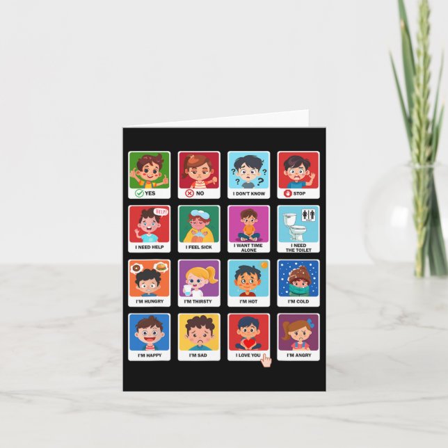 Autism Communication Cards Kids Emotions Speech Th (Front)