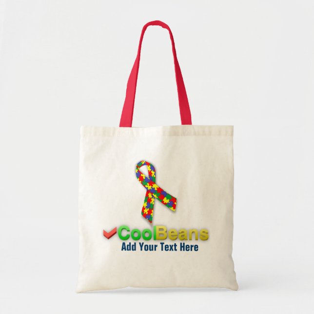 Autism Cool Beans  Budget Tote Bag (Front)