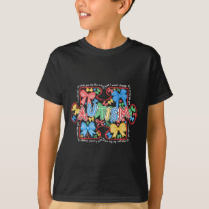 Autism Coquette Bow Puzzle Autism Awareness Proud T-Shirt