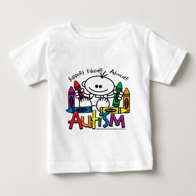 Autism Crayons Baby T-Shirt (Front)