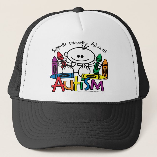 Autism Crayons Trucker Hat (Front)