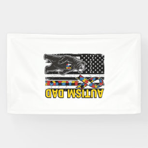 Autism Dad Bear Flag Awareness Shirt Design_1 Banner