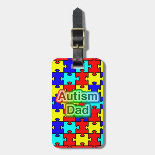 Autism Dad  custom luggage tag