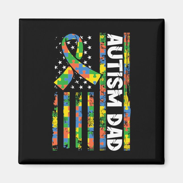 Autism Dad Disabilities Month Disabilities Awarene Magnet (Front)