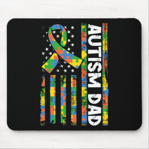 Autism Dad Disabilities Month Disabilities Awarene Mouse Pad
