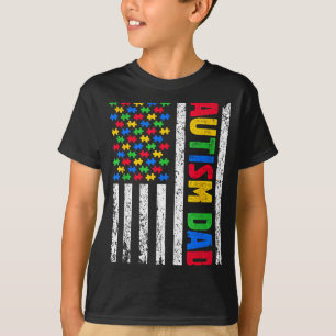 Autism dad father autism awareness puzzle pieces T-Shirt