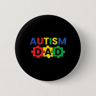Autism Dad Fathering Autism Support Awareness Mont 6 Cm Round Badge