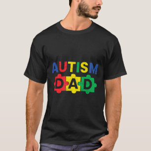 Autism Dad Fathering Autism Support Awareness Mont T-Shirt