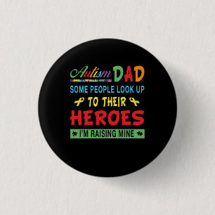 Autism Dad Gift For Father 3 Cm Round Badge