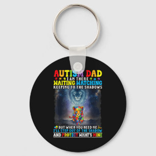 Autism Dad Lion Protector Support Love Autistic So Key Ring