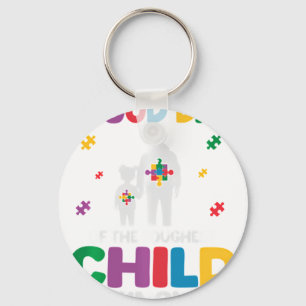 Autism Dad Of Daughte Key Ring