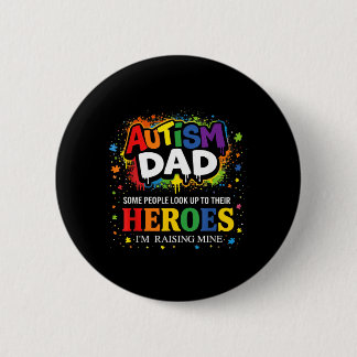 Autism Dad Puzzles Proud Son Hero Autism Awareness 6 Cm Round Badge