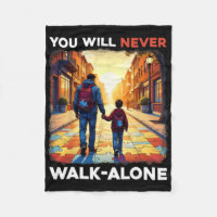 Autism Dad Support Alone Puzzle You'll Never Walk 