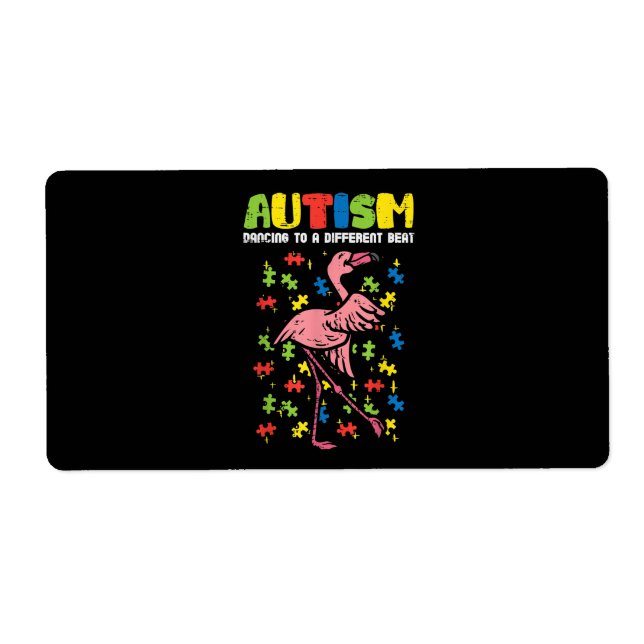 Autism Dancing Different Beat Flamingo Cute (Front)