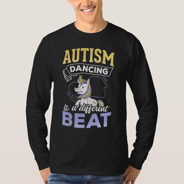 Autism Dancing To A Different Beat - Dancing Unico T-Shirt (Front)