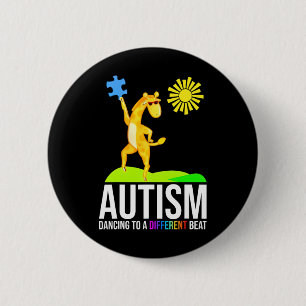 Autism Dancing To A Different Beat Fun Awareness G 6 Cm Round Badge