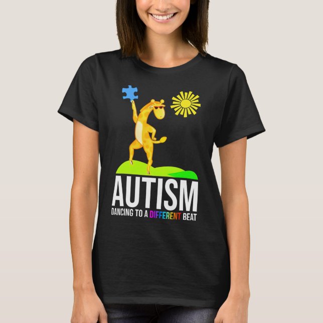 Autism Dancing To A Different Beat Fun Awareness G T-Shirt (Front)