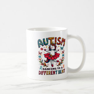 Autism Dancing To Be A Different Beat Cute Unicorn Coffee Mug
