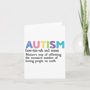 Autism Definition Autism Awareness Acceptance Gift Card