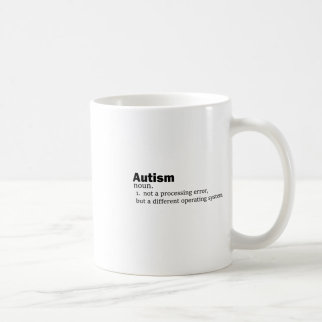 Autism Definition It's Not A Disability A Differen Coffee Mug (Right)
