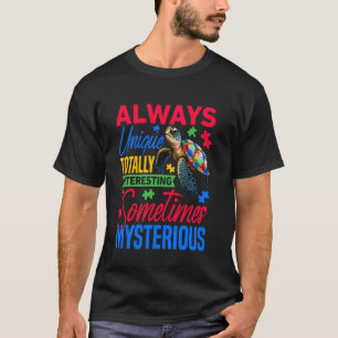 Autism Definition Turtle & Puzzle Pieces Autism Aw T-Shirt