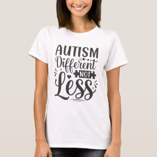 Autism Different Not Less, Autism Awareness Puzzle T-Shirt