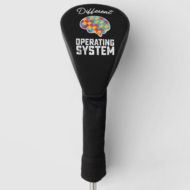 Autism Different Operating System Neurodiversity Golf Head Cover (Front)