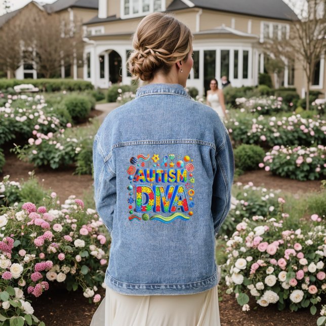 Autism Diva Jean jacket (Wedding Back)