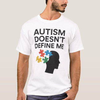 Autism Doesn’t Define Me Puzzle Art T-Shirt