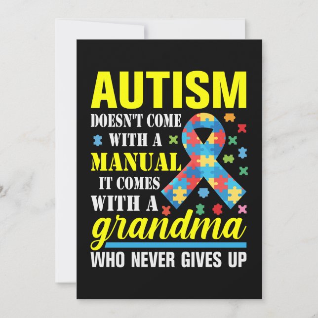 Autism Doesn't Come With A Manual It Comes With A Save The Date (Front)