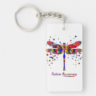 Autism Dragonfly Key Ring
