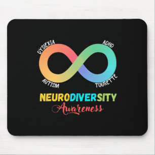 Autism Dyslexia Tourette Neurodiversity Awareness  Mouse Pad