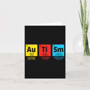 Autism Elements Periodic Table Asd Autism Awarenes Card