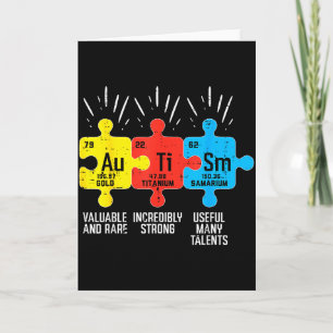 Autism Elements Periodic Table Awareness Asd Men W Card