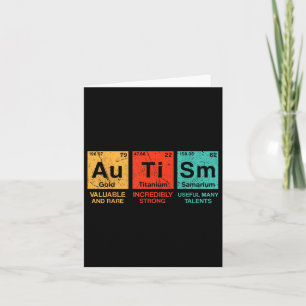 Autism Elements Periodic Table Awareness Asd Men W Card