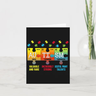 Autism Elements Periodic Table Awareness Asd Men W Card