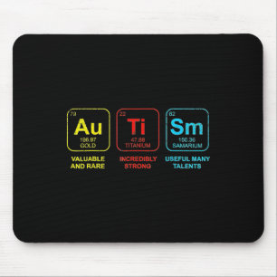 Autism Elements Periodic Table Awareness Asd Men W Mouse Pad