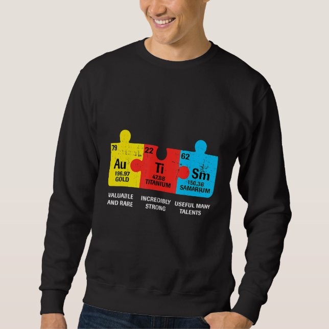 Autism Elements Periodic Table Awareness Asd Men W Sweatshirt (Front)