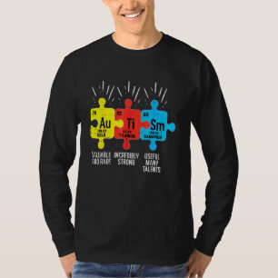 Autism Elements Periodic Table Awareness Asd Men W T-Shirt