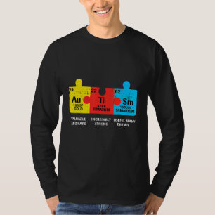 Autism Elements Periodic Table Awareness Asd Men W T-Shirt
