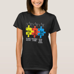 Autism Elements Periodic Table Awareness Asd Men W T-Shirt
