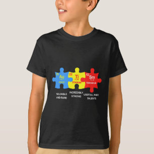 Autism Elements Periodic Table Awareness Asd Men W T-Shirt
