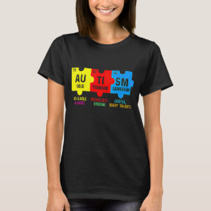 Autism Elements Periodic Table Awareness Asd Women T-Shirt